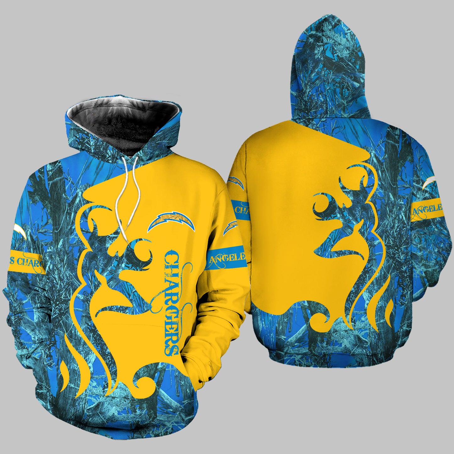 Los Angeles Chargers Leggings And Hoodie BG58
