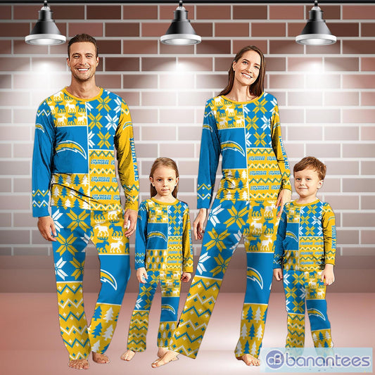 Los Angeles Chargers Pajamas Christmas Gift For Family AZCPYZAM114