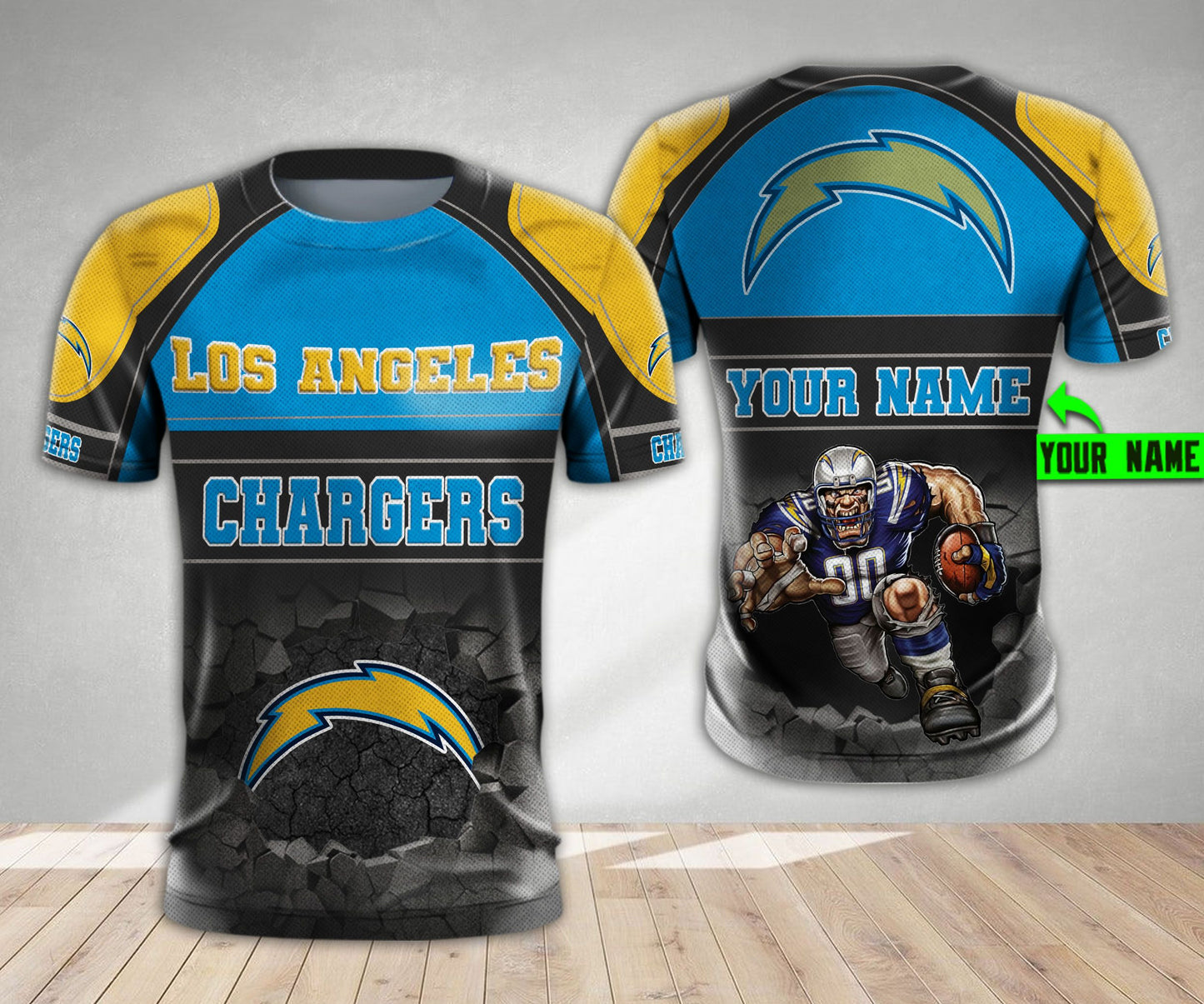 Los Angeles Chargers Personalized All Over Printed 554