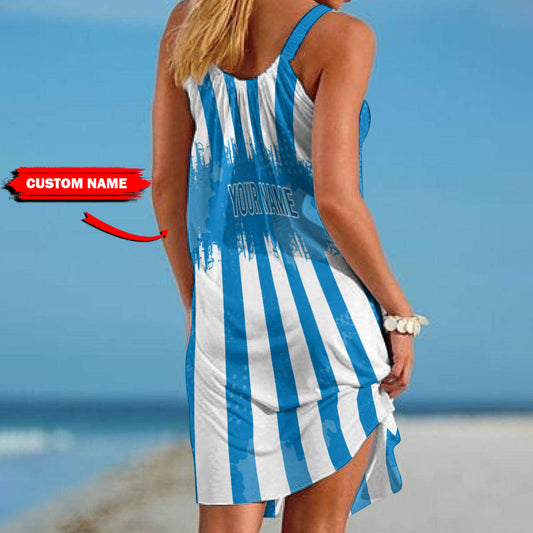 Los Angeles Chargers Personalized Beach Dress BG14