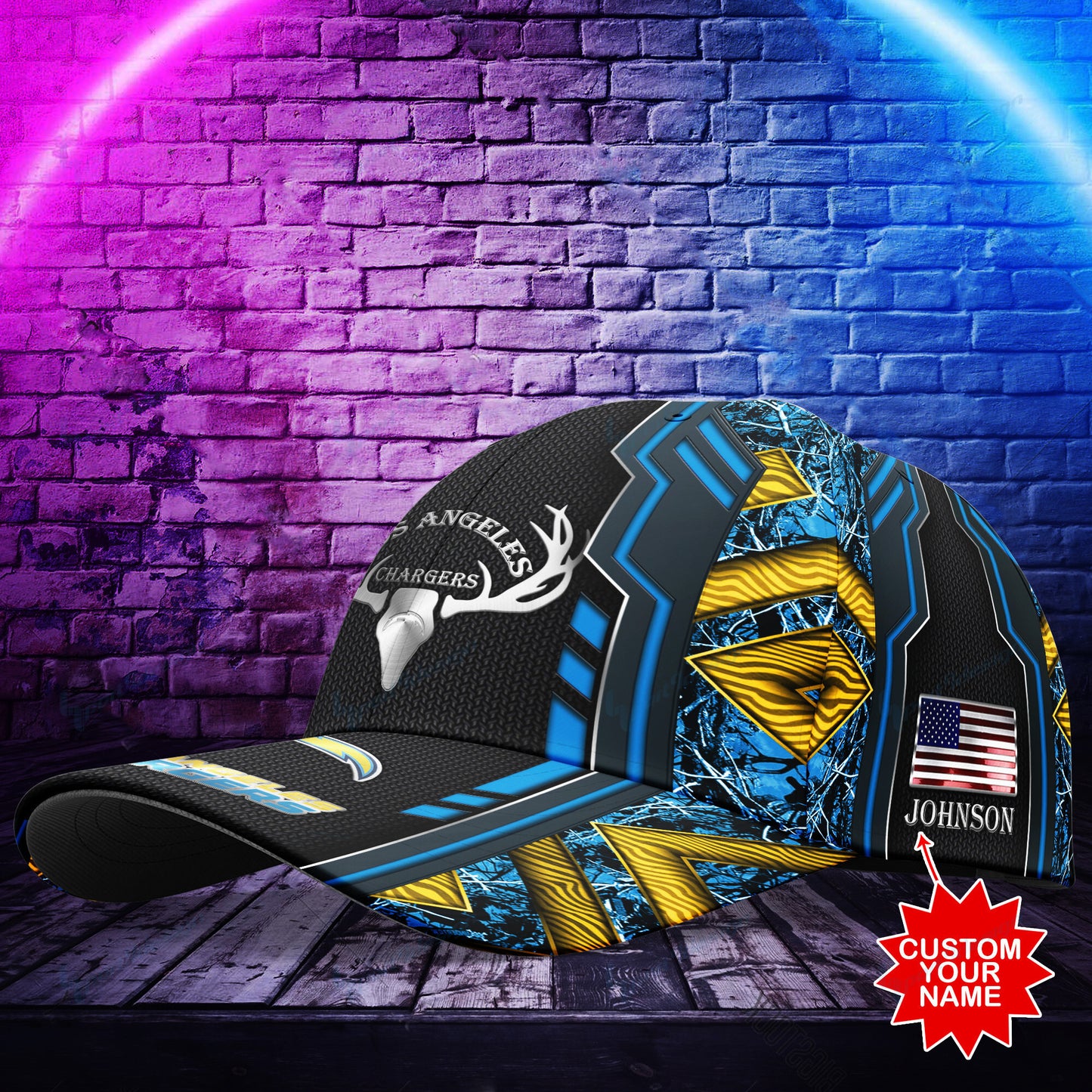 Los Angeles Chargers Personalized Classic Cap BG460