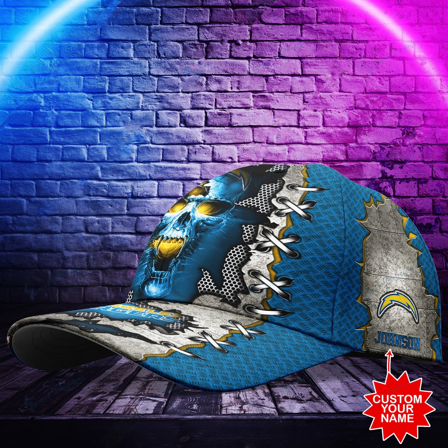 Los Angeles Chargers Personalized Classic Cap BG491