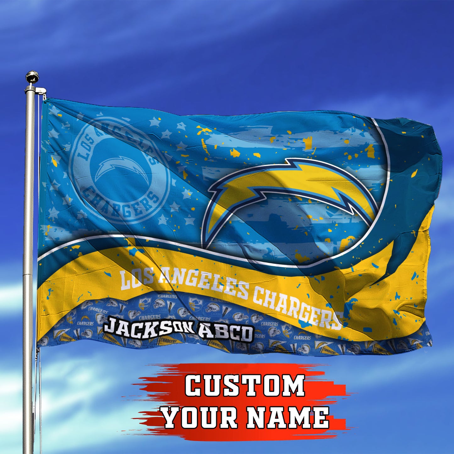Los Angeles Chargers Personalized Flag 321