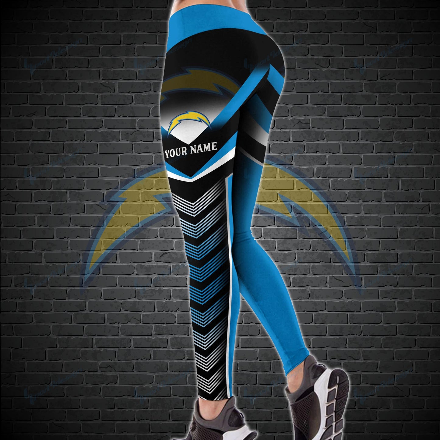 Los Angeles Chargers Personalized Leggings And Tank Top BG17