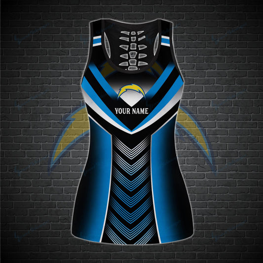 Los Angeles Chargers Personalized Leggings And Tank Top BG17