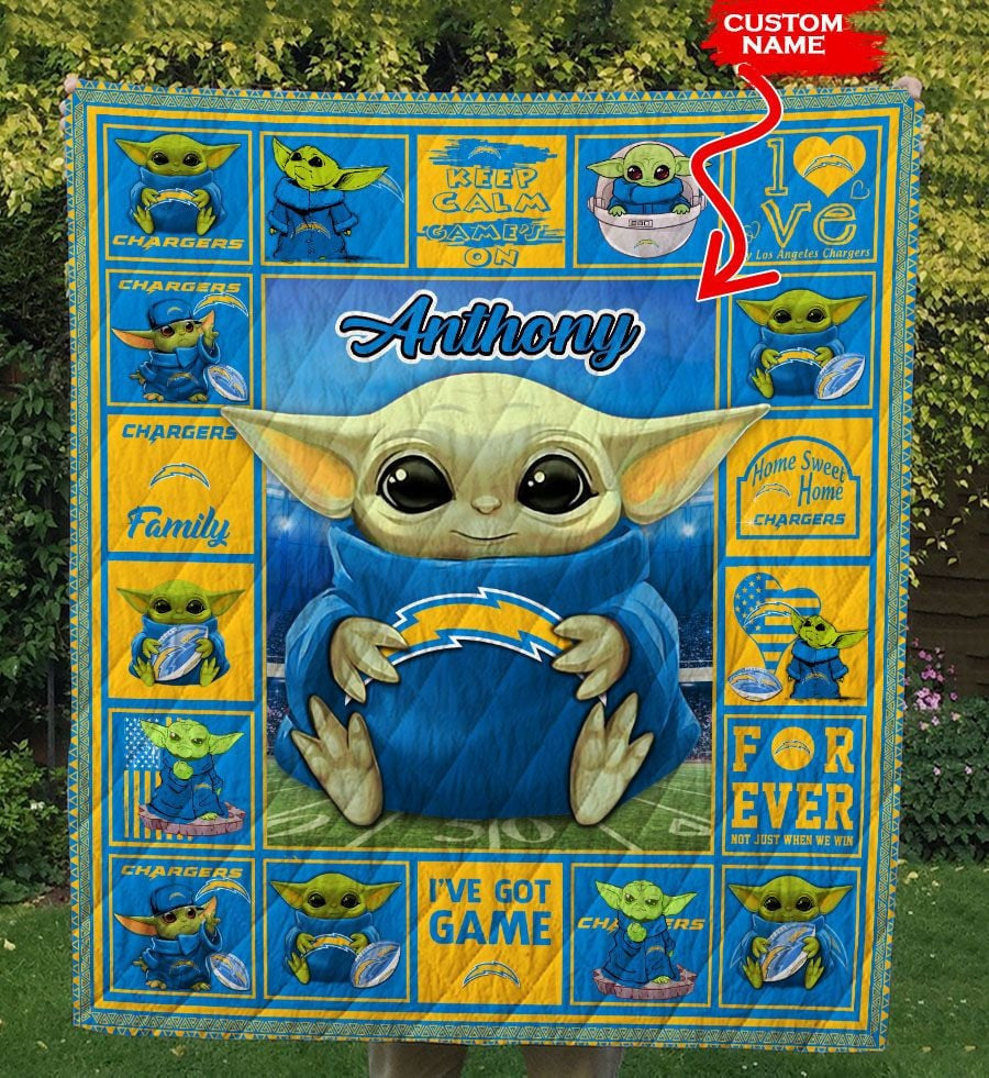 Los Angeles Chargers Personalized Premium Quilt BG20