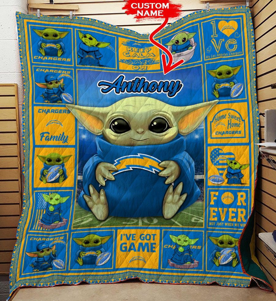 Los Angeles Chargers Personalized Premium Quilt BG20