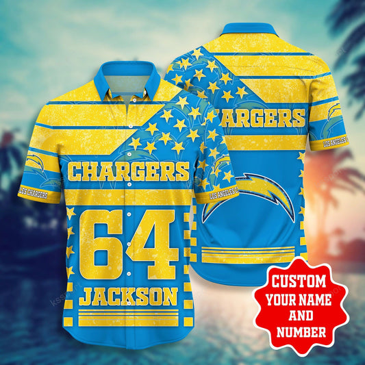 Los Angeles Chargers Personalized Shirt and Shorts BG236