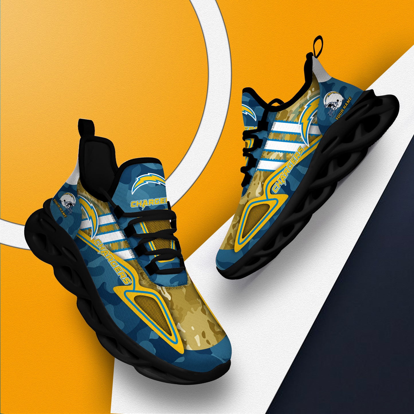 Los Angeles Chargers Personalized Yezy Running Sneakers BB258
