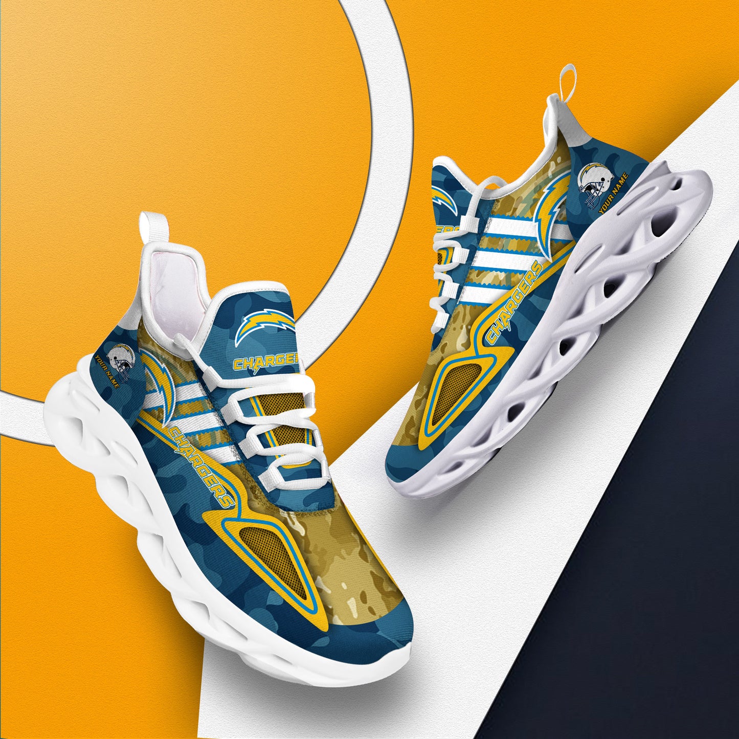 Los Angeles Chargers Personalized Yezy Running Sneakers BB258