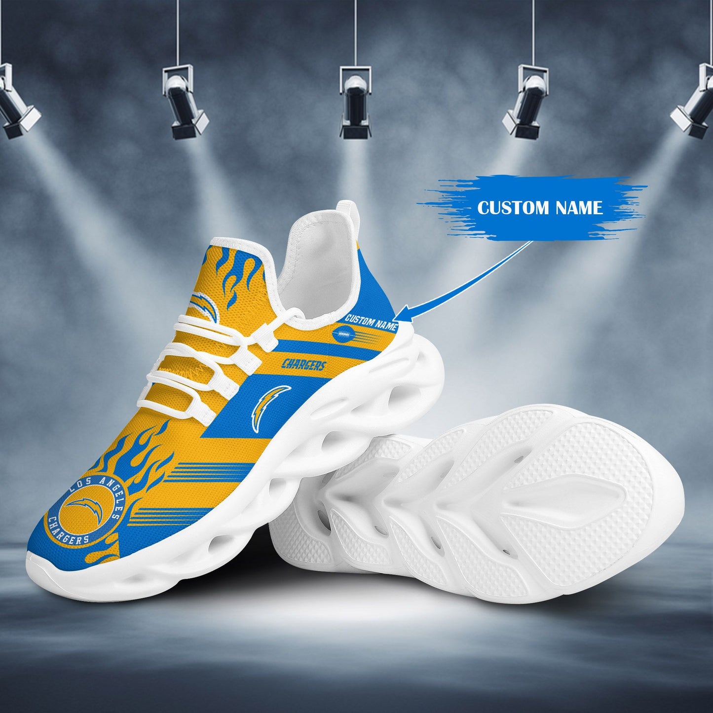 Los Angeles Chargers Personalized Yezy Running Sneakers BB590