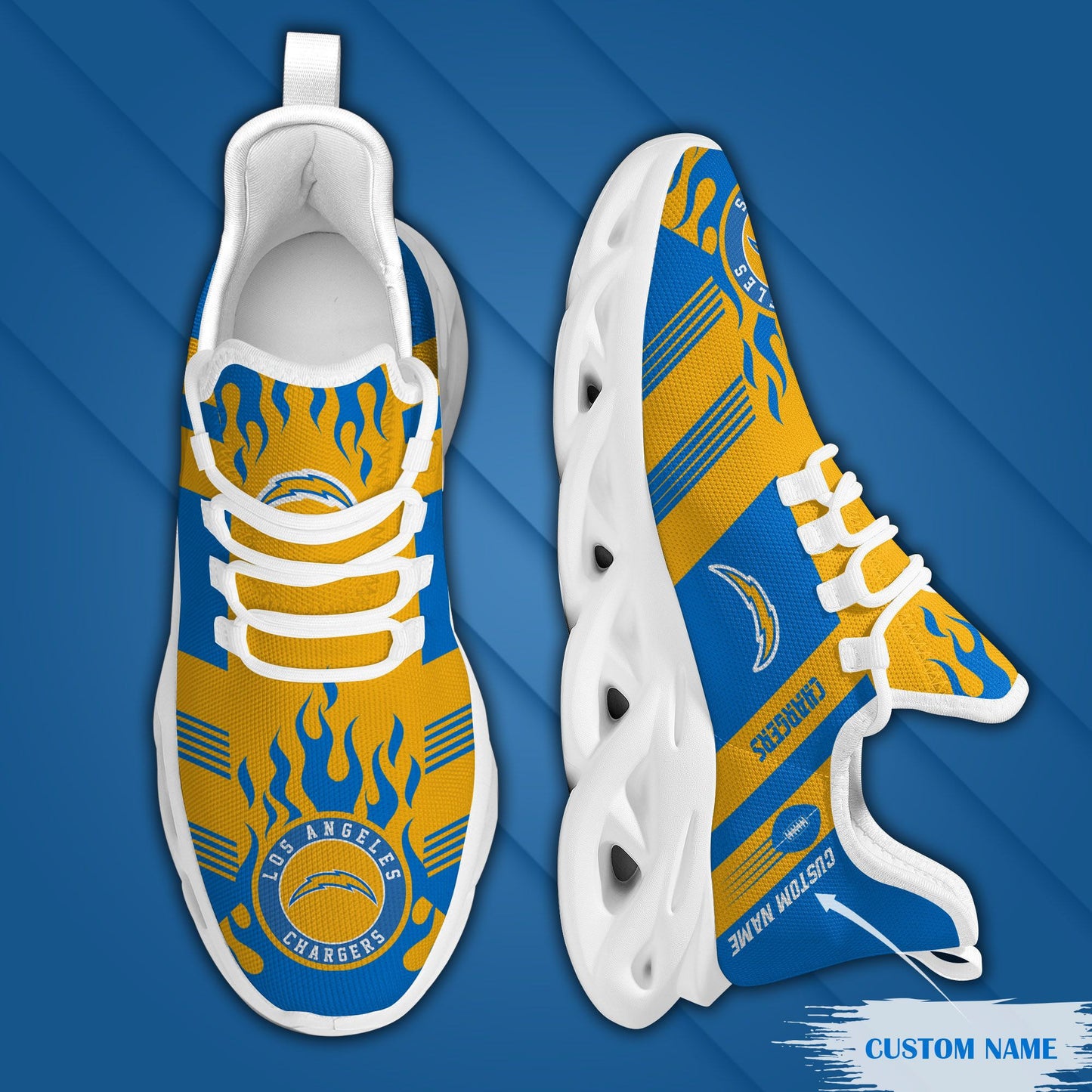 Los Angeles Chargers Personalized Yezy Running Sneakers BB590