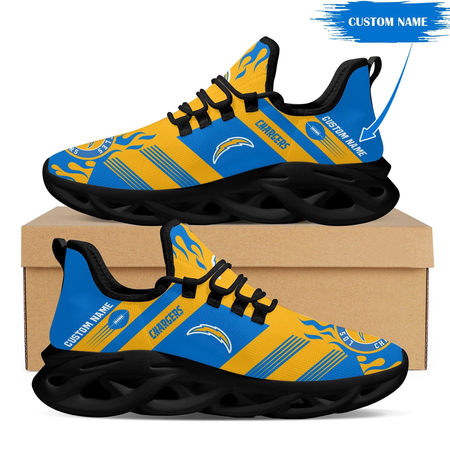 Los Angeles Chargers Personalized Yezy Running Sneakers BB590