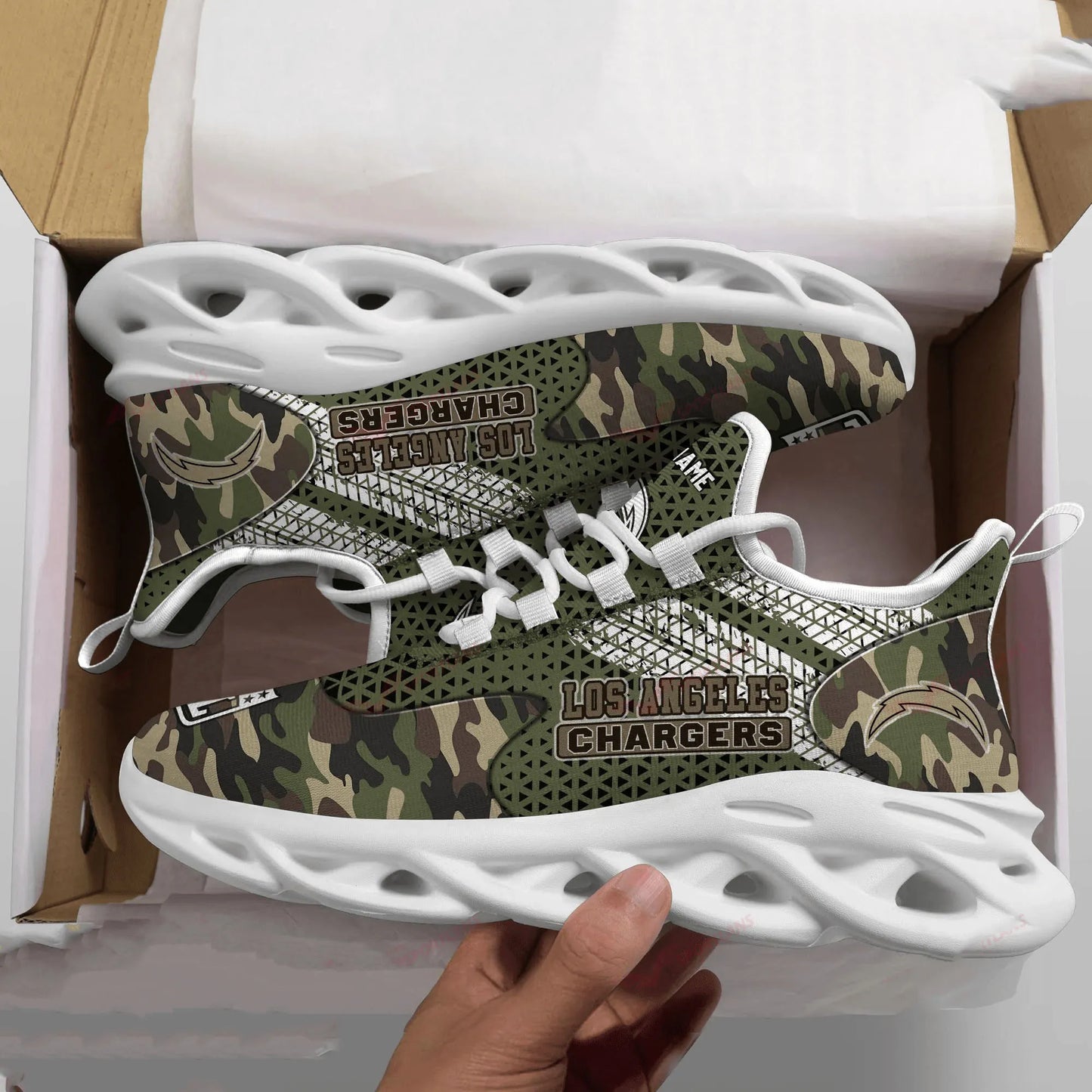 Los Angeles Chargers Personalized Yezy Running Sneakers SPD607