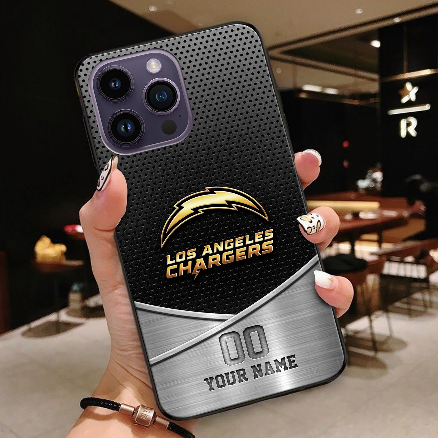 Los Angeles Chargers Personalized Phone Case BGPC075