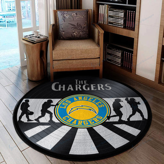Los Angeles Chargers Round Rug 100