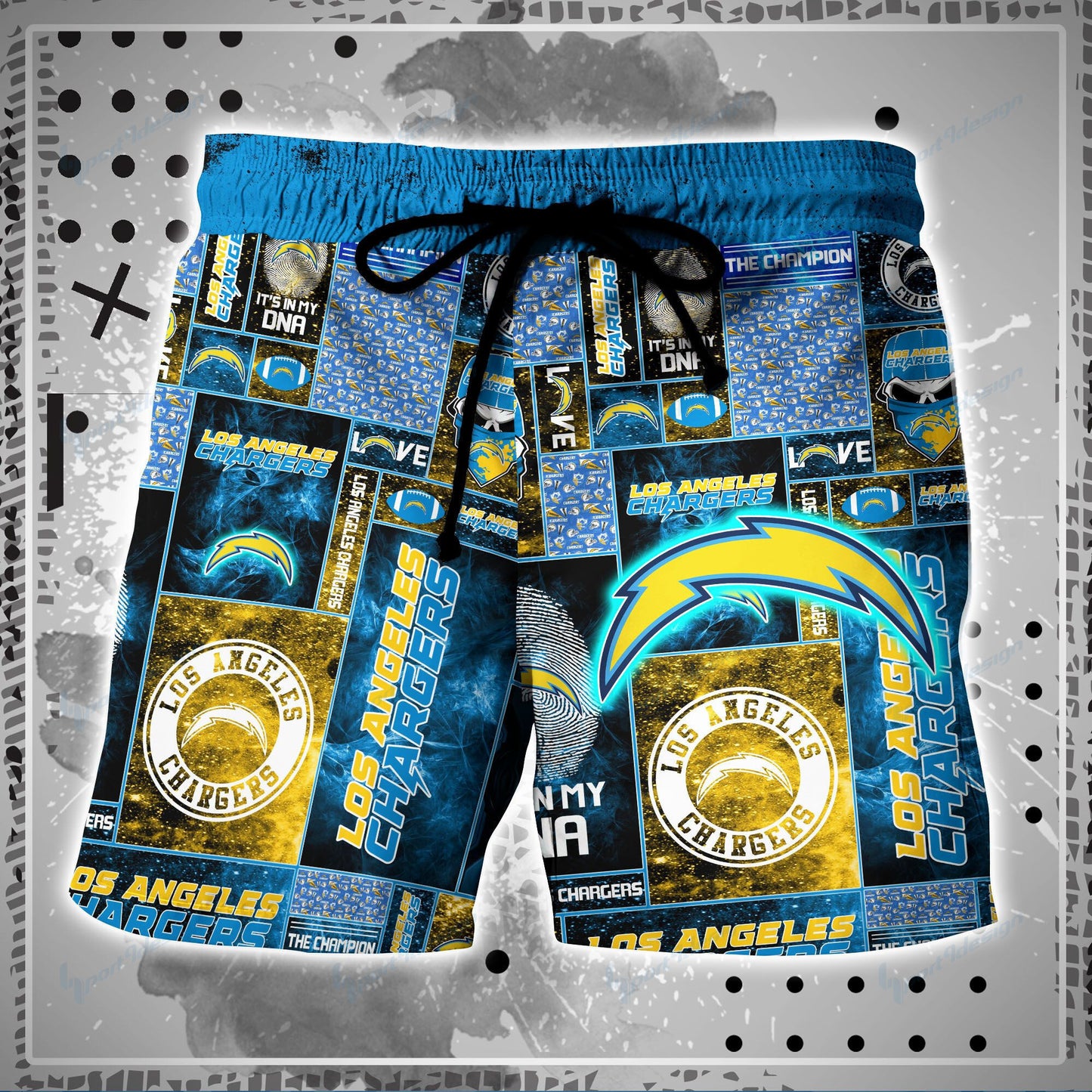 Los Angeles Chargers Shirt and Shorts BG96