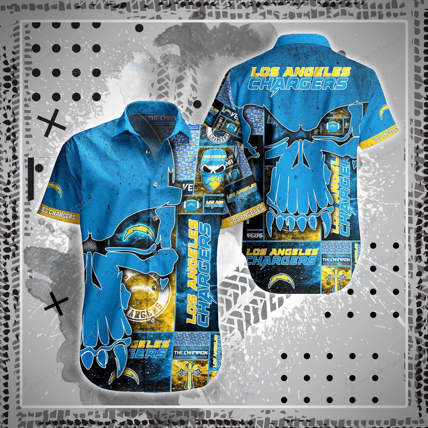 Los Angeles Chargers Shirt and Shorts BG96