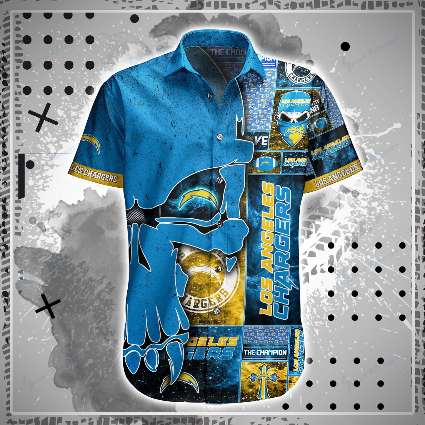 Los Angeles Chargers Shirt and Shorts BG96