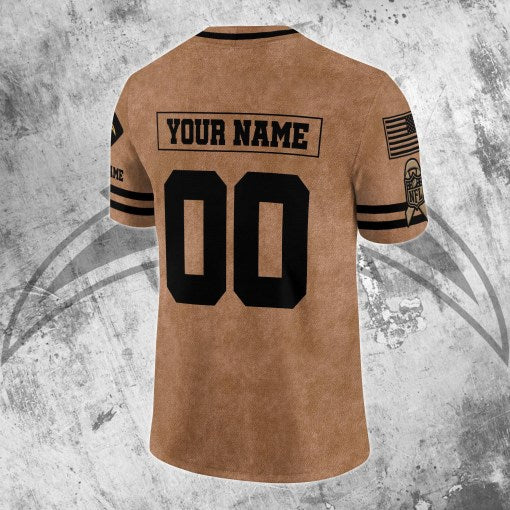 Los Angeles Chargers Personalized V-neck Football Jersey Sport Gifts For Fan AZCVFJ082