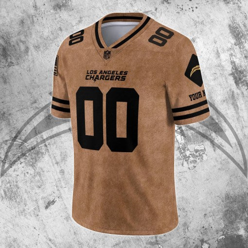 Los Angeles Chargers Personalized V-neck Football Jersey Sport Gifts For Fan AZCVFJ082