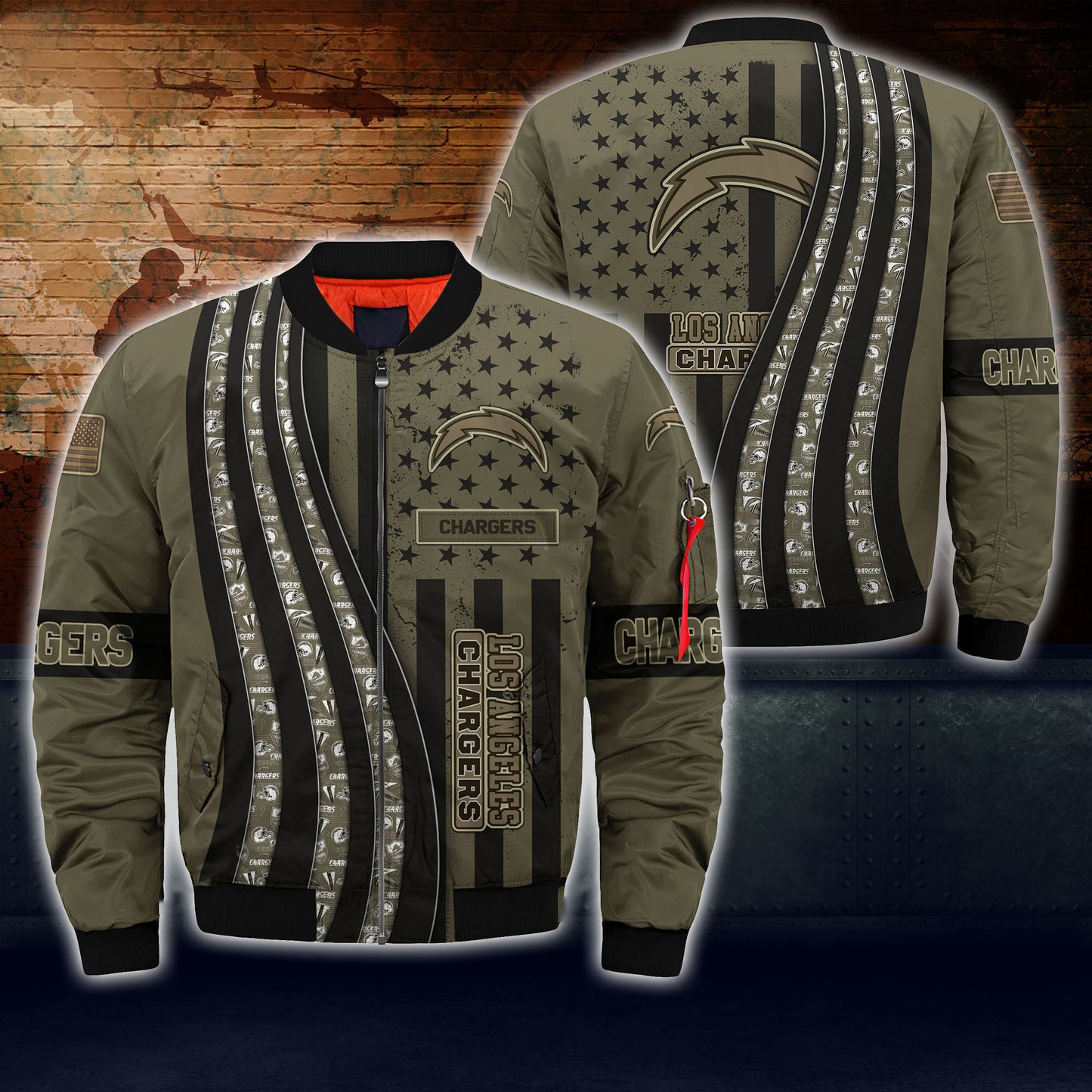 Los Angeles Chargers Thick Bomber Jacket CS86