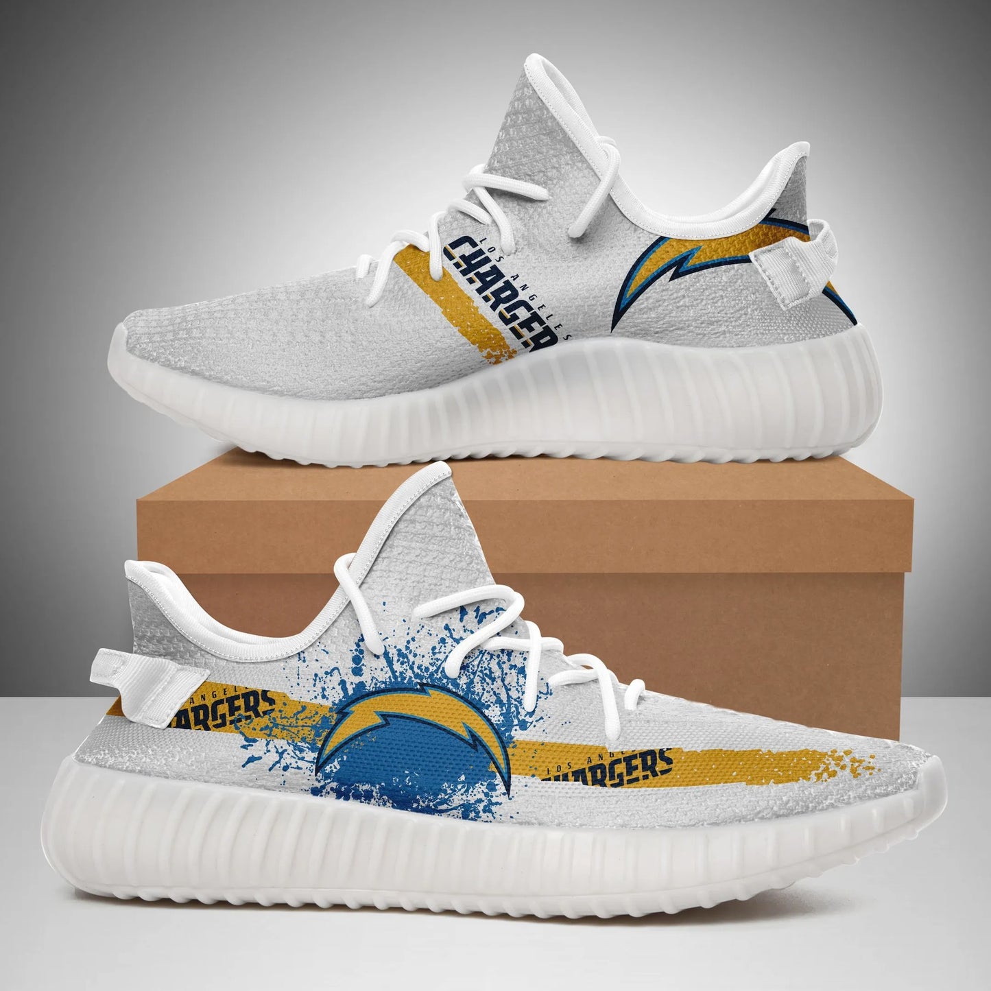 Los Angeles Chargers Yeezy Shoes 034