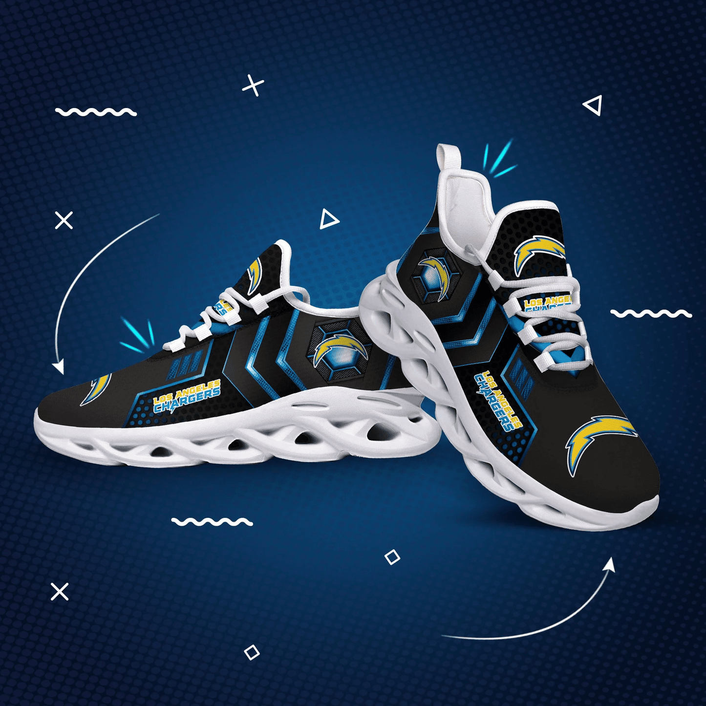 Los Angeles Chargers Yezy Running Sneakers 213