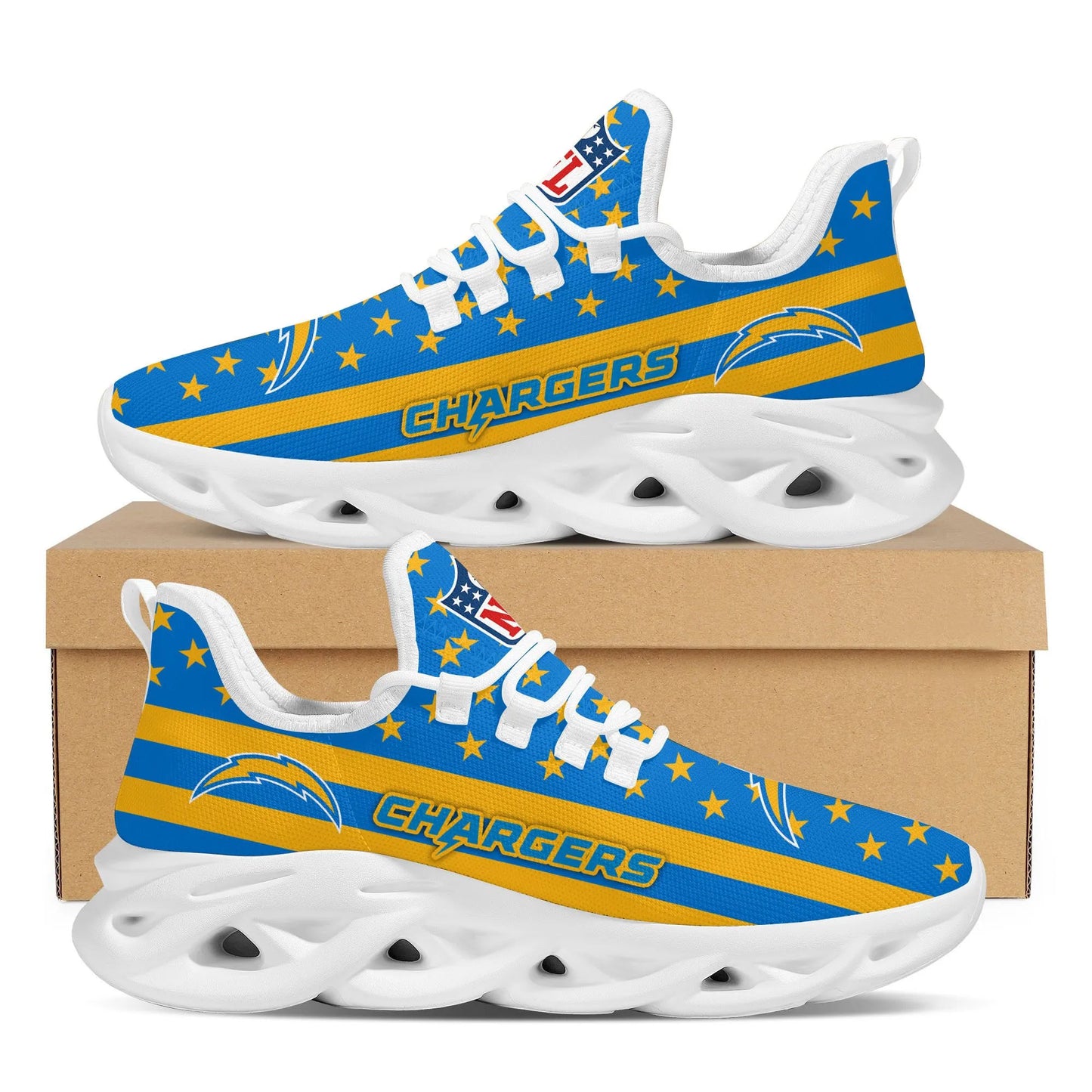 Los Angeles Chargers Yezy Running Sneakers 45