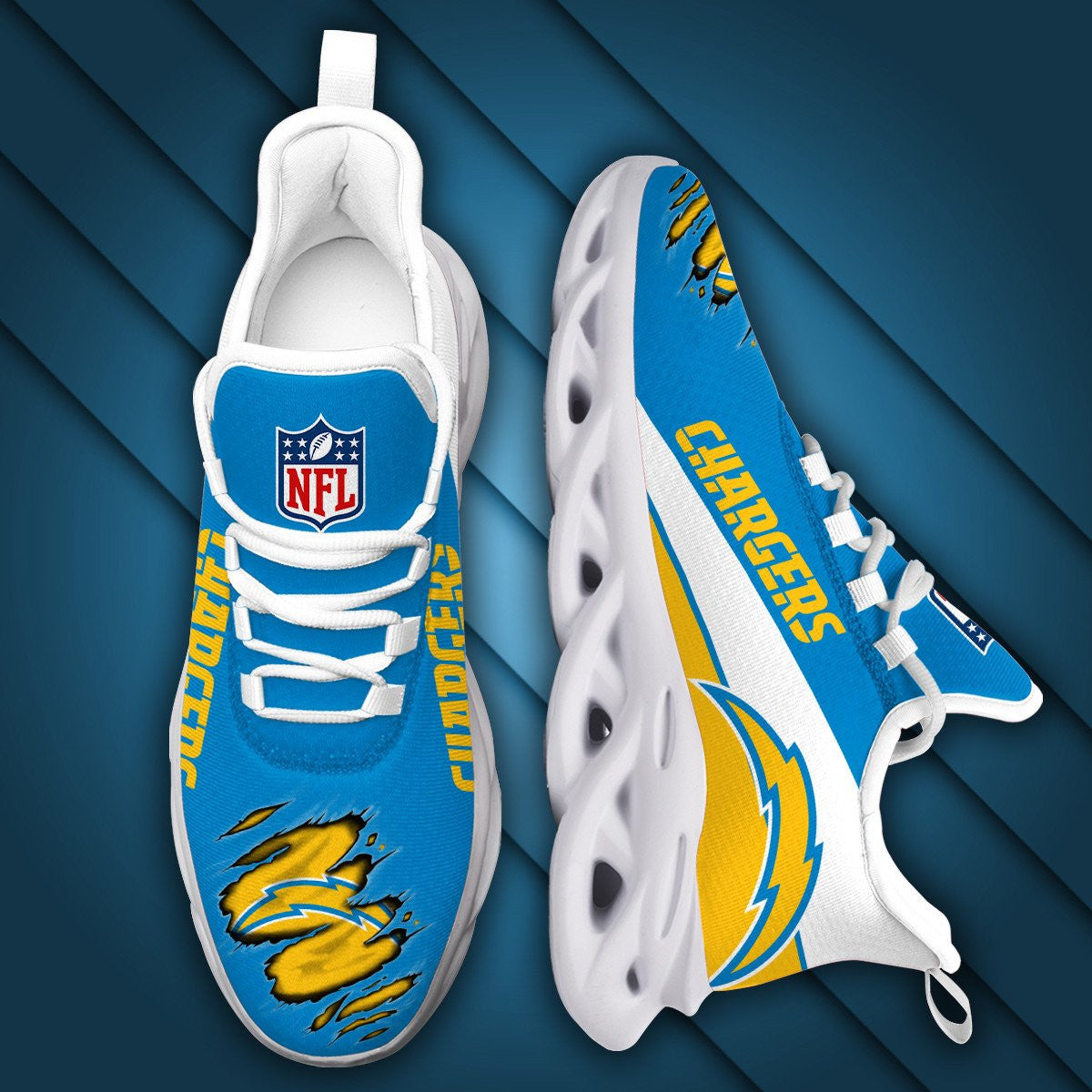Los Angeles Chargers Yezy Running Sneakers 976