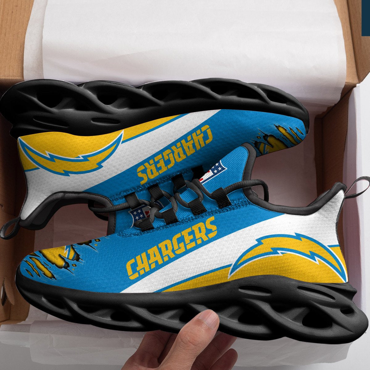 Los Angeles Chargers Yezy Running Sneakers 976