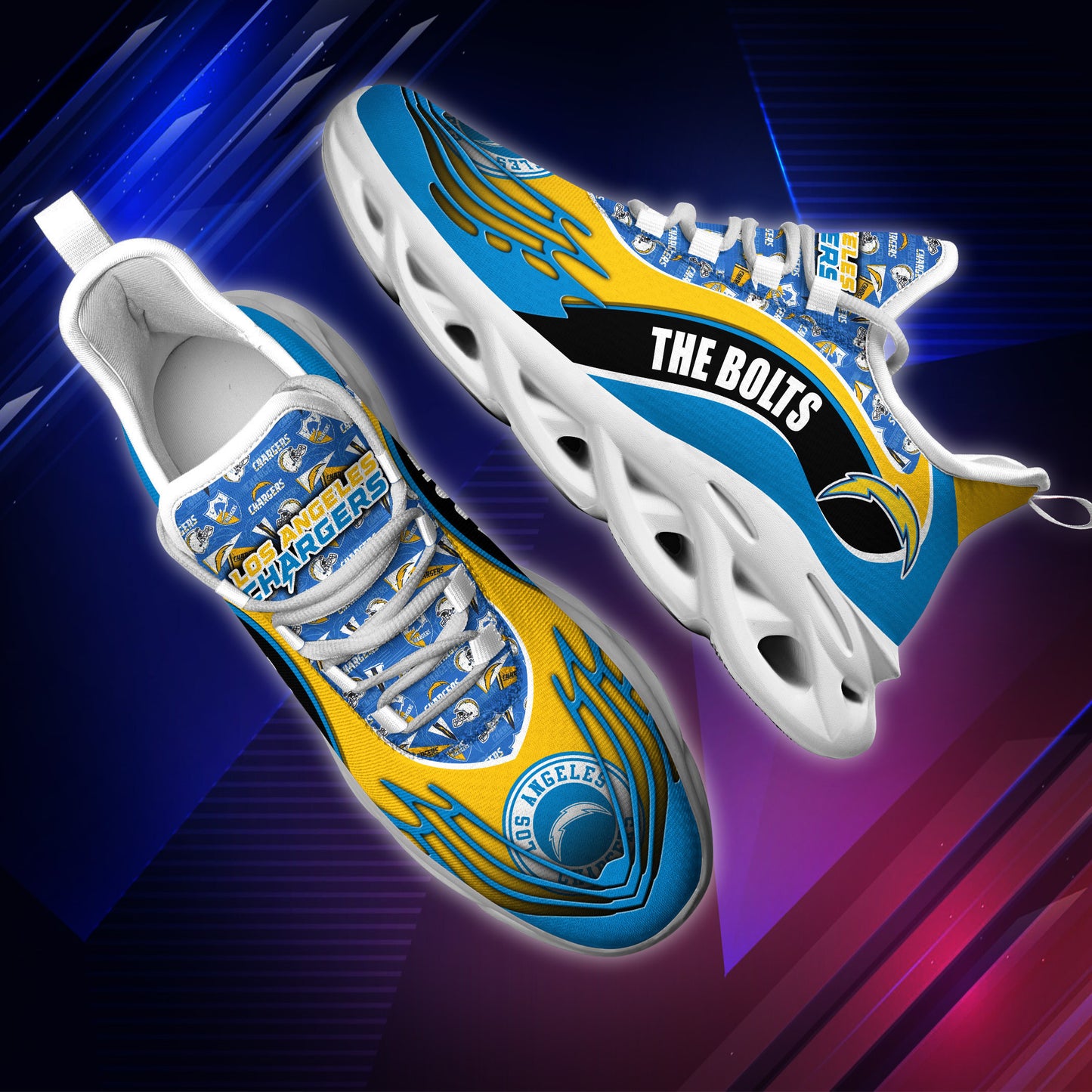 Los Angeles Chargers Yezy Running Sneakers BB172