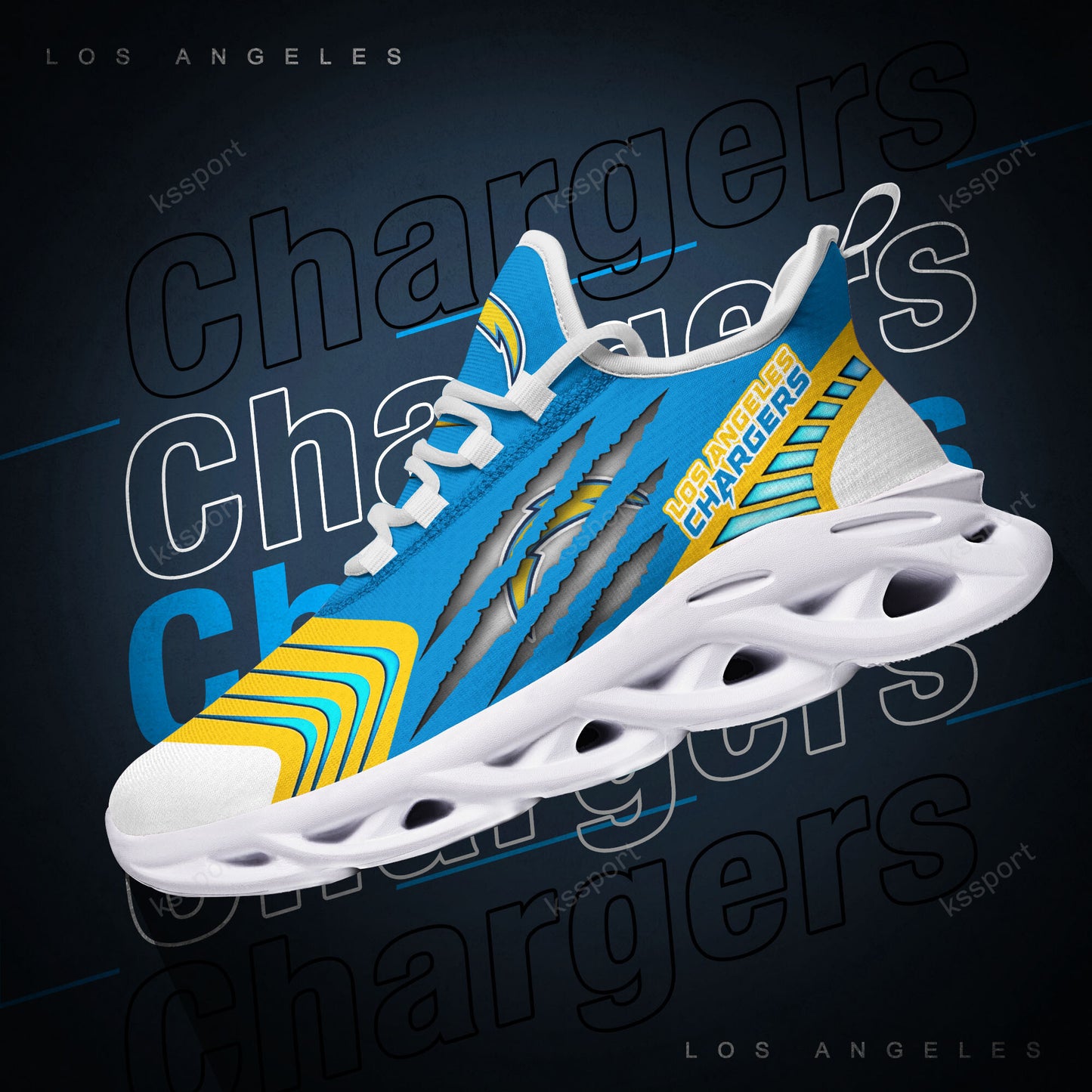 Los Angeles Chargers Yezy Running Sneakers BB427