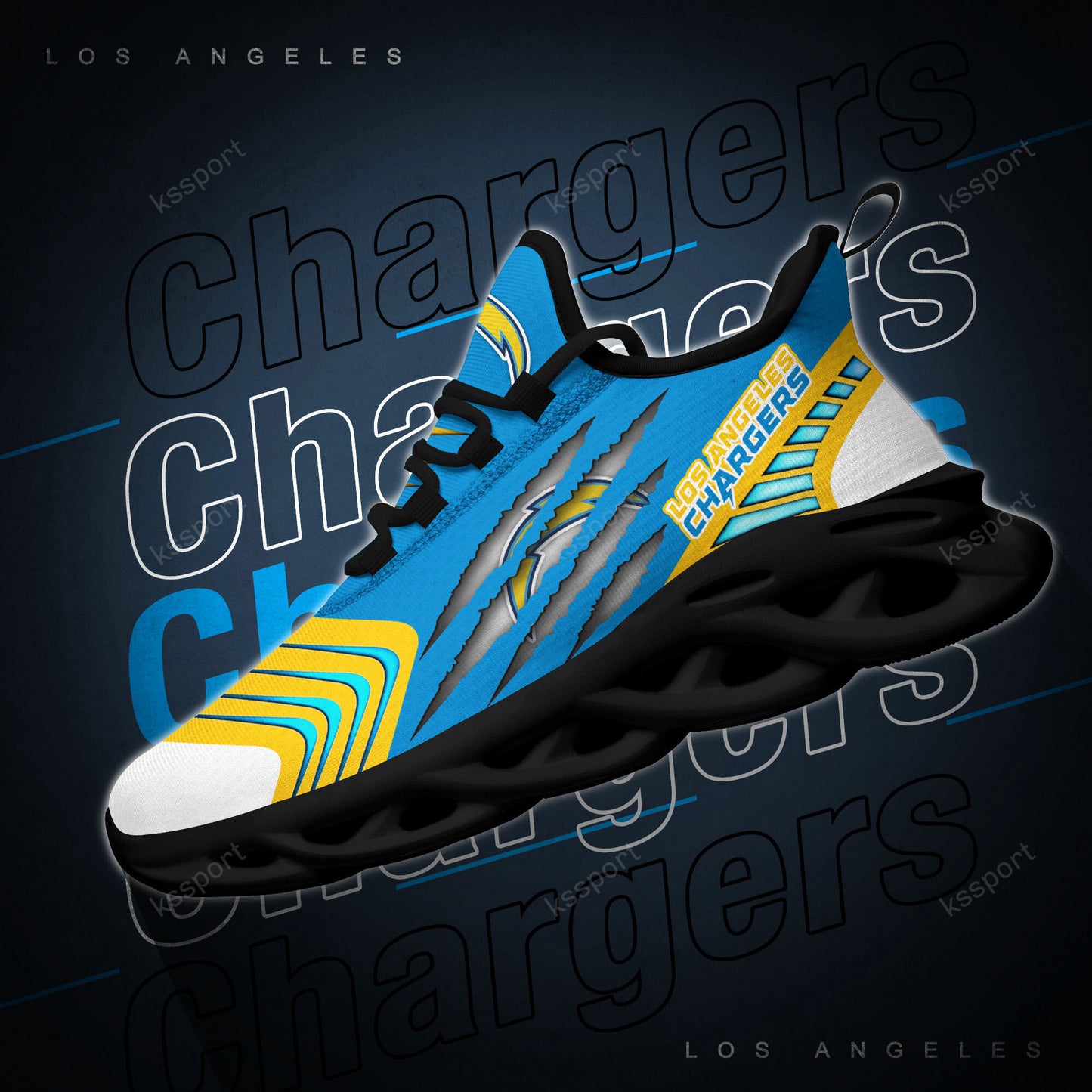 Los Angeles Chargers Yezy Running Sneakers BB427
