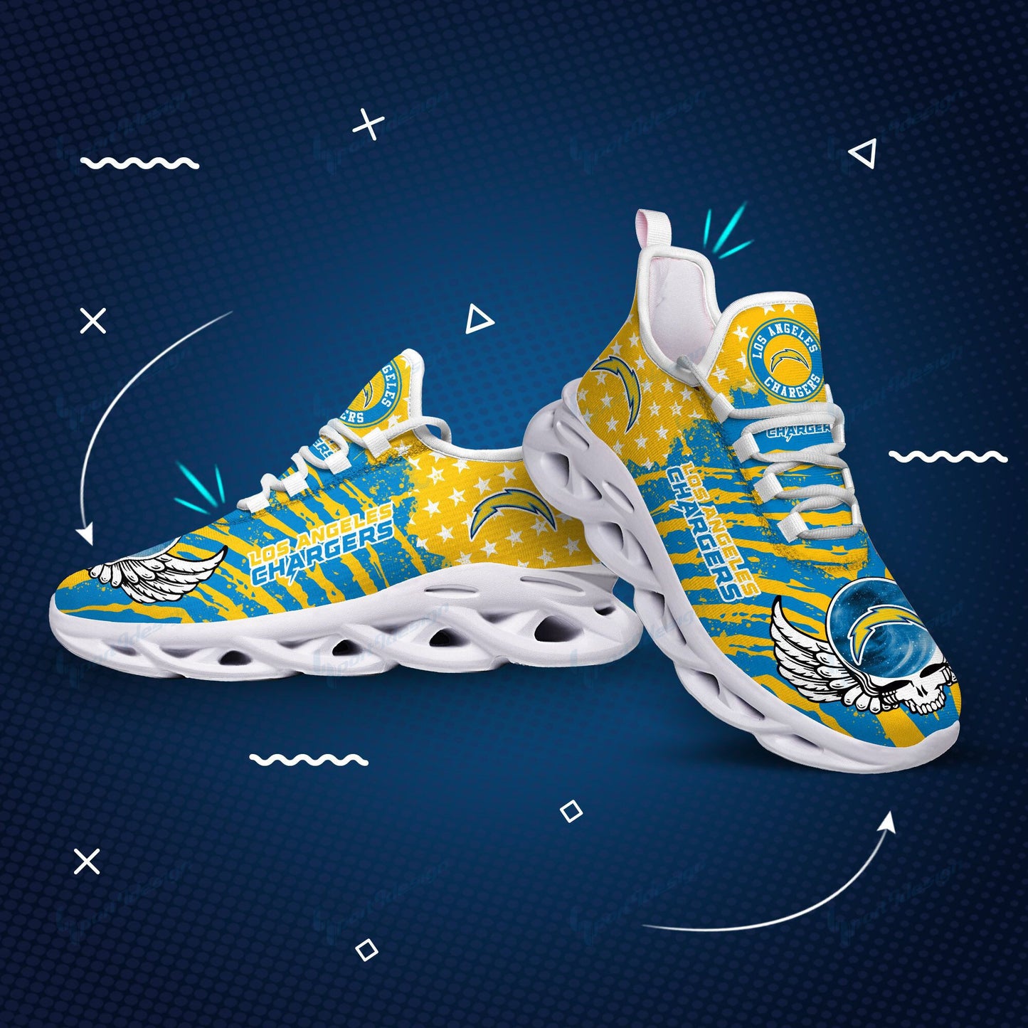 Los Angeles Chargers Yezy Running Sneakers BB778