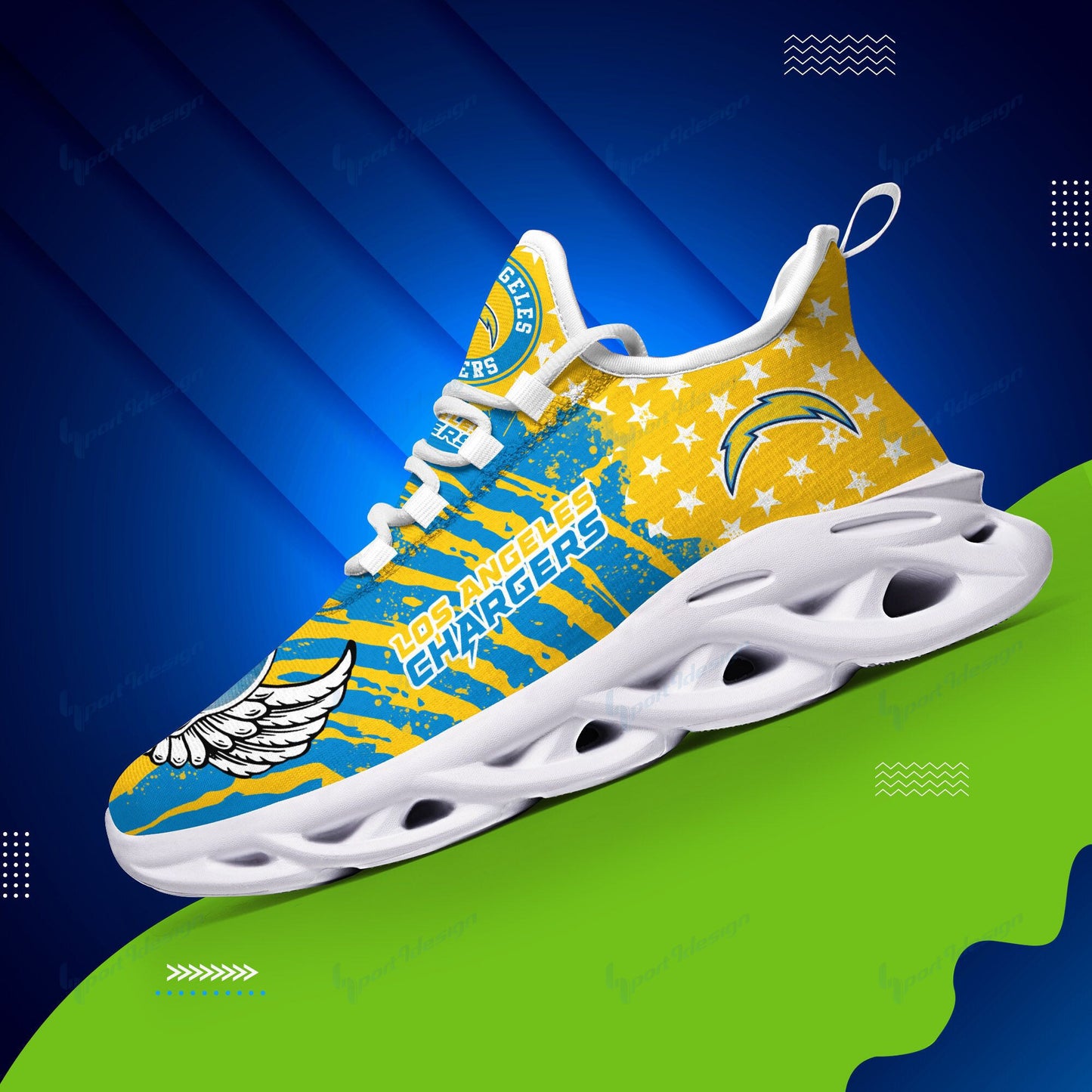 Los Angeles Chargers Yezy Running Sneakers BB778