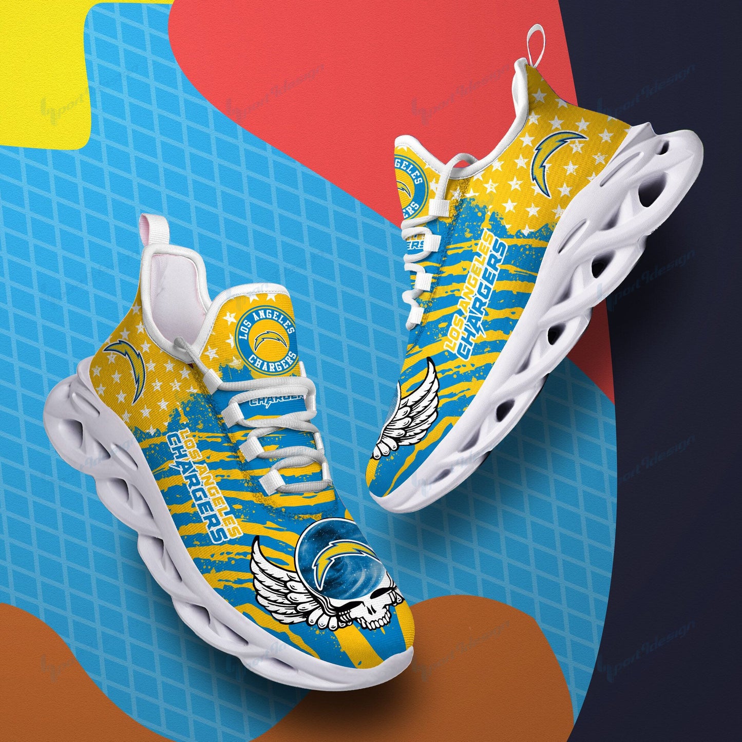 Los Angeles Chargers Yezy Running Sneakers BB778