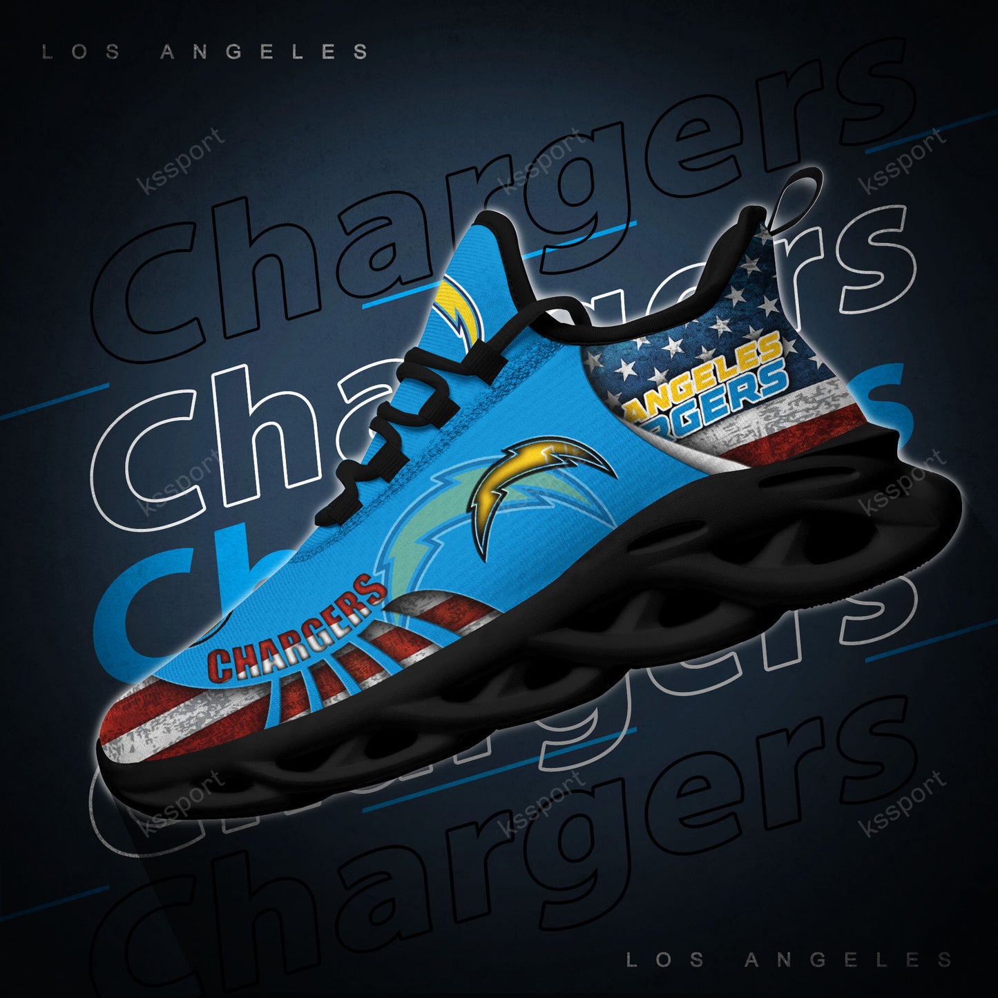 Los Angeles Chargers Yezy Running Sneakers BG820