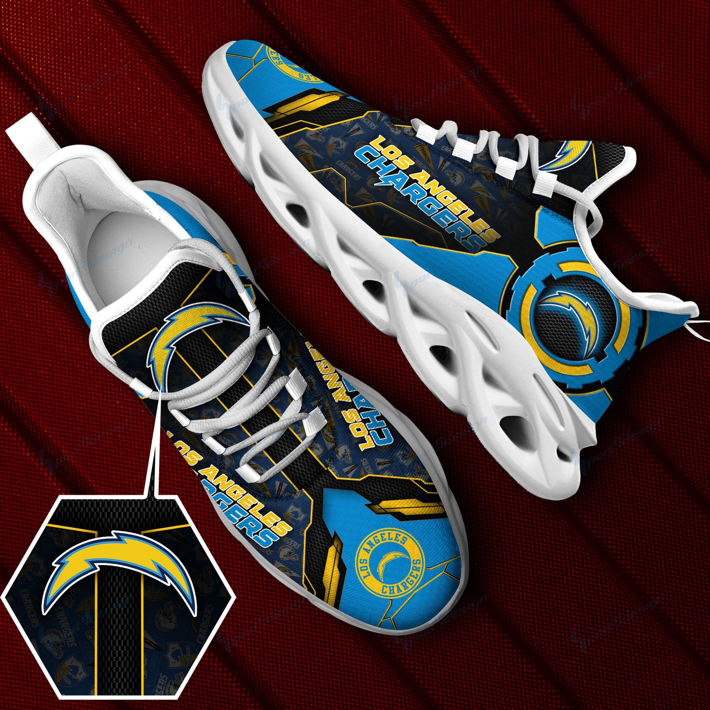Los Angeles Chargers Yezy Running Sneakers SPD21