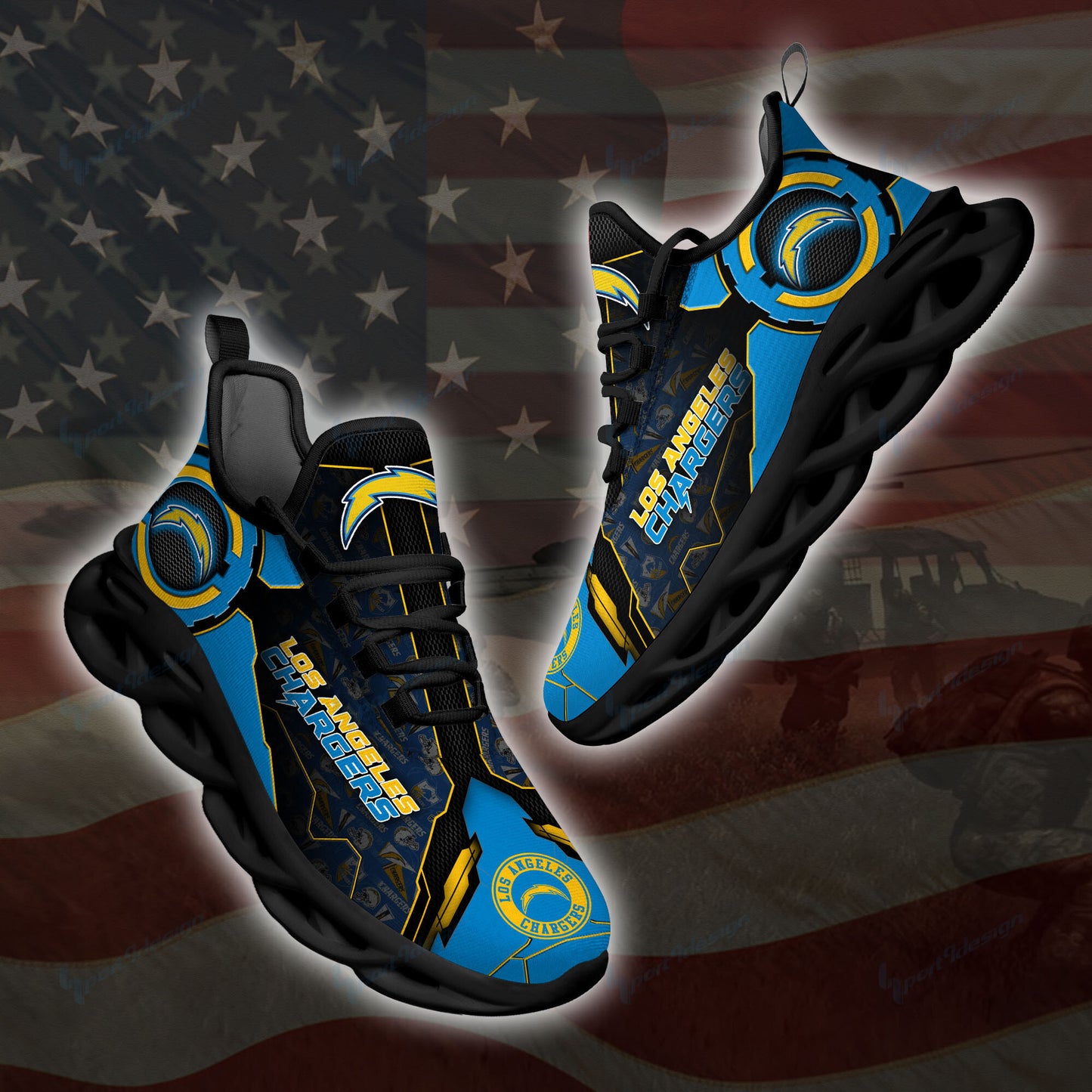 Los Angeles Chargers Yezy Running Sneakers SPD21