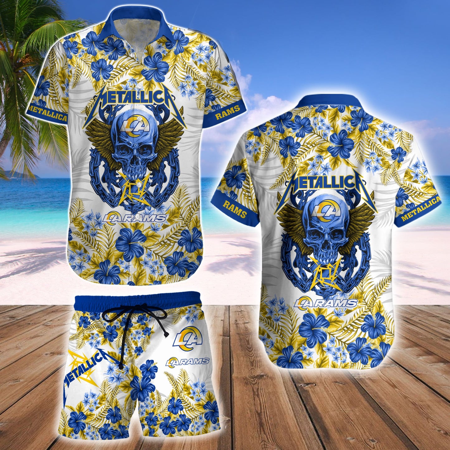 Los Angeles Rams Hawaii Shirt & Shorts BG351