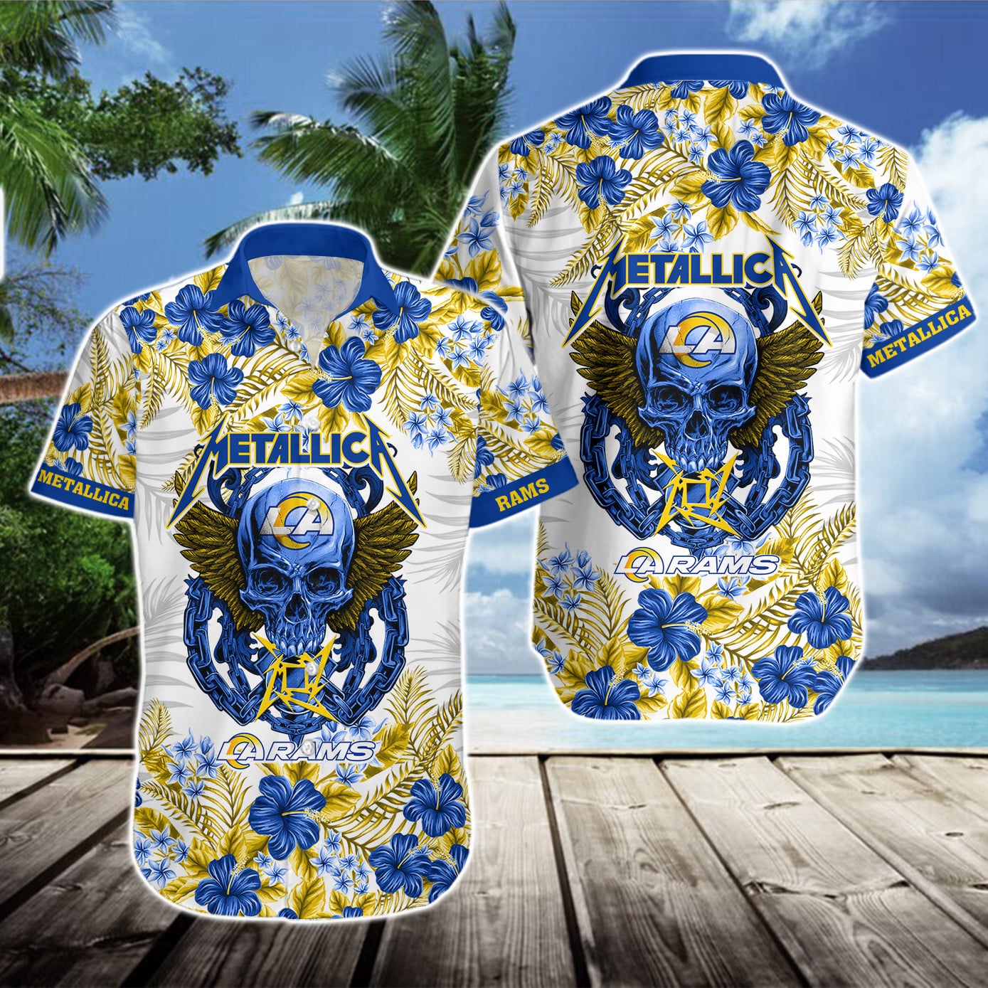 Los Angeles Rams Hawaii Shirt & Shorts BG351