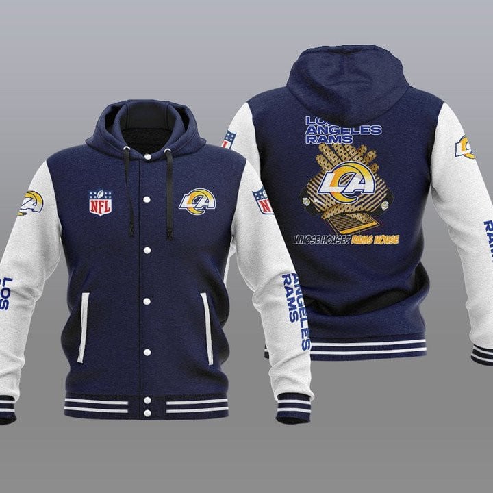 Los Angeles Rams Hooded Button Jacket with Hood 18