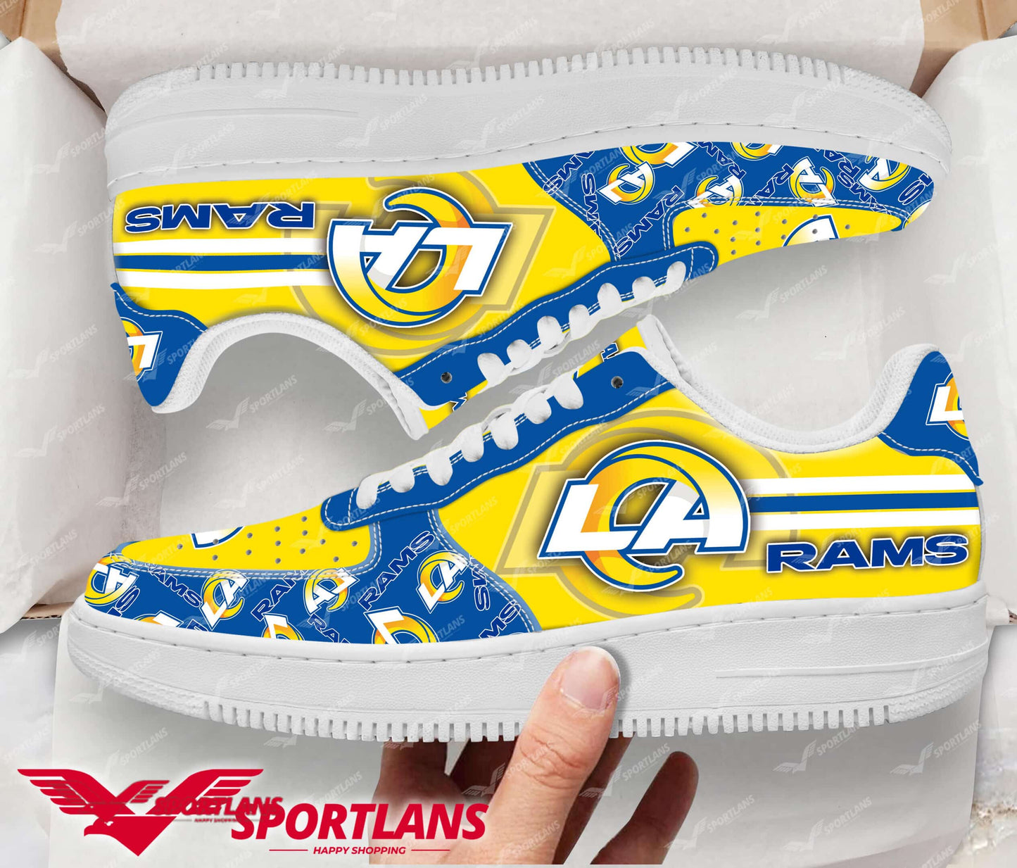 Los Angeles Rams NFL Personalized Air Force 1 Shoes