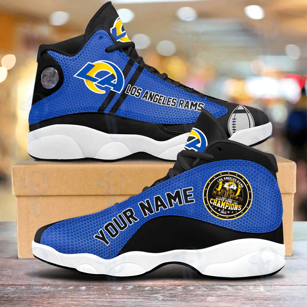 Los Angeles Rams Personalized AJD13 Sneakers 025