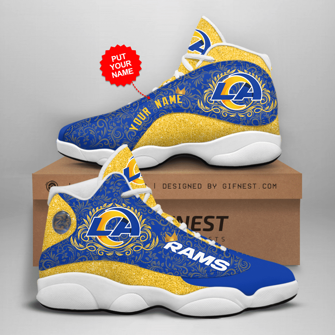 Los Angeles Rams Personalized AJD13 Sneakers 1071