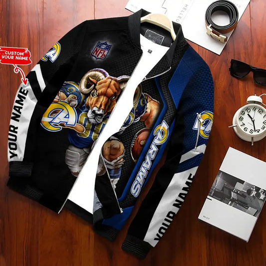 Los Angeles Rams Personalized Bomber Jacket BG559