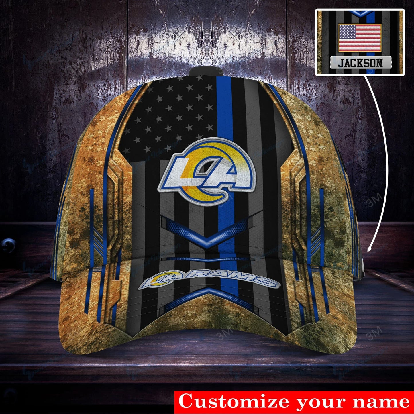 Los Angeles Rams Personalized Classic Cap BG530