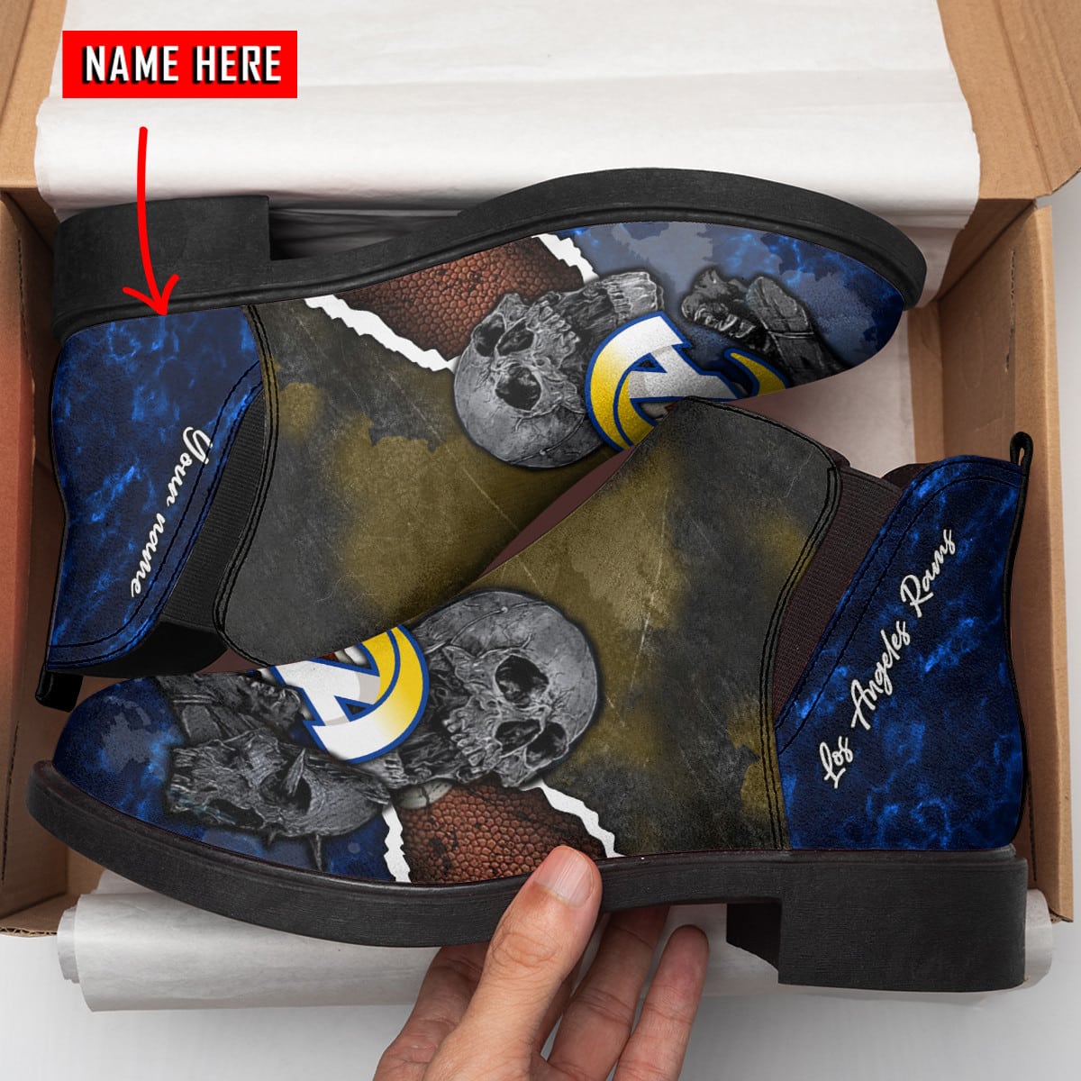 Los Angeles Rams Personalized Comfort & Fashion Short Boots BG11