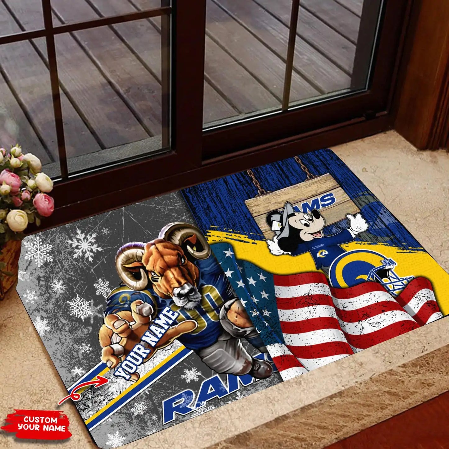 Los Angeles Rams Personalized Doormat BG107